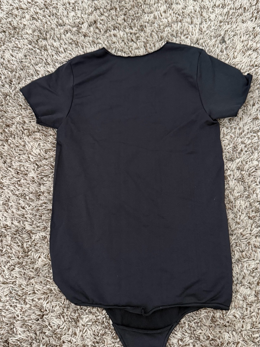 SKIMS Black Short-Sleeve Crewneck Bodysuit
